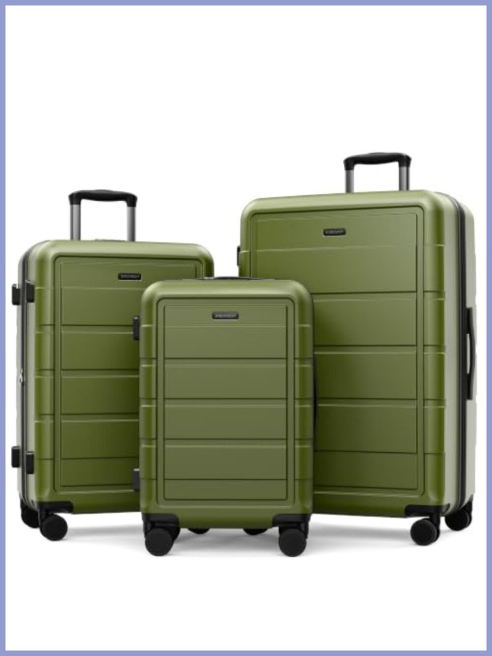 3pc Polycarbonate Hardshell Spinner Luggage Set TSA Lock Expandable